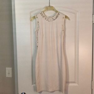Cream fitted dress